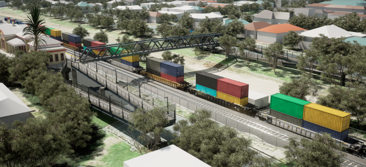 Mothers Bridge will be elevated to allow double-stacked freight trains through while also allowing residents to walk from Railway Street to Wagga Train Station.
